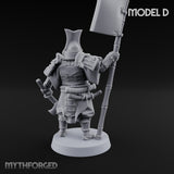 Katana Swinging Samurai Warrior D Miniature for Dungeons and Dragons, Pathfinder or other TTRPGs