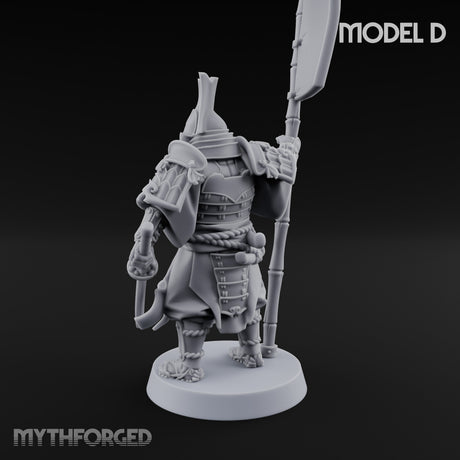 Katana Swinging Samurai Warrior D Miniature for Dungeons and Dragons, Pathfinder or other TTRPGs