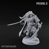 Katana Swinging Samurai Warrior E Miniature for Dungeons and Dragons, Pathfinder or other TTRPGs