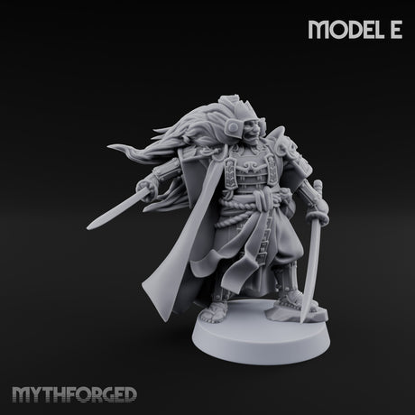 Katana Swinging Samurai Warrior E Miniature for Dungeons and Dragons, Pathfinder or other TTRPGs