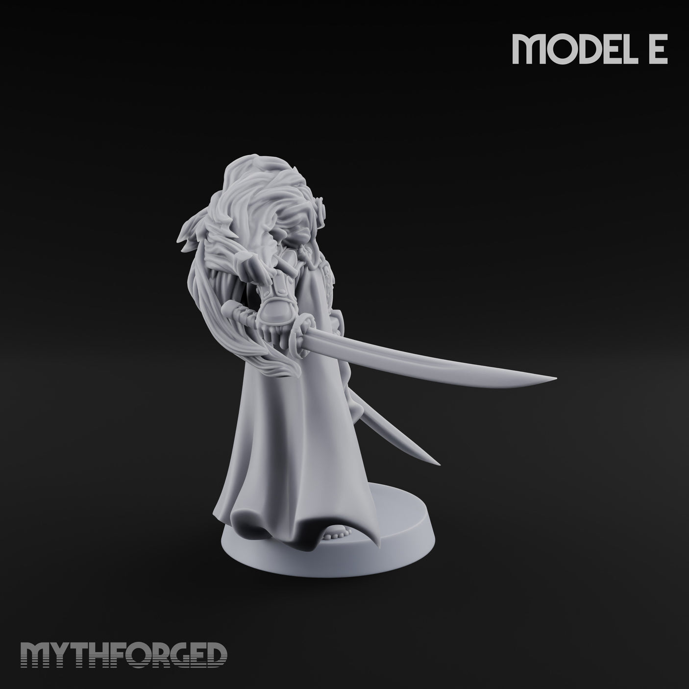Katana Swinging Samurai Warrior E Miniature for Dungeons and Dragons, Pathfinder or other TTRPGs