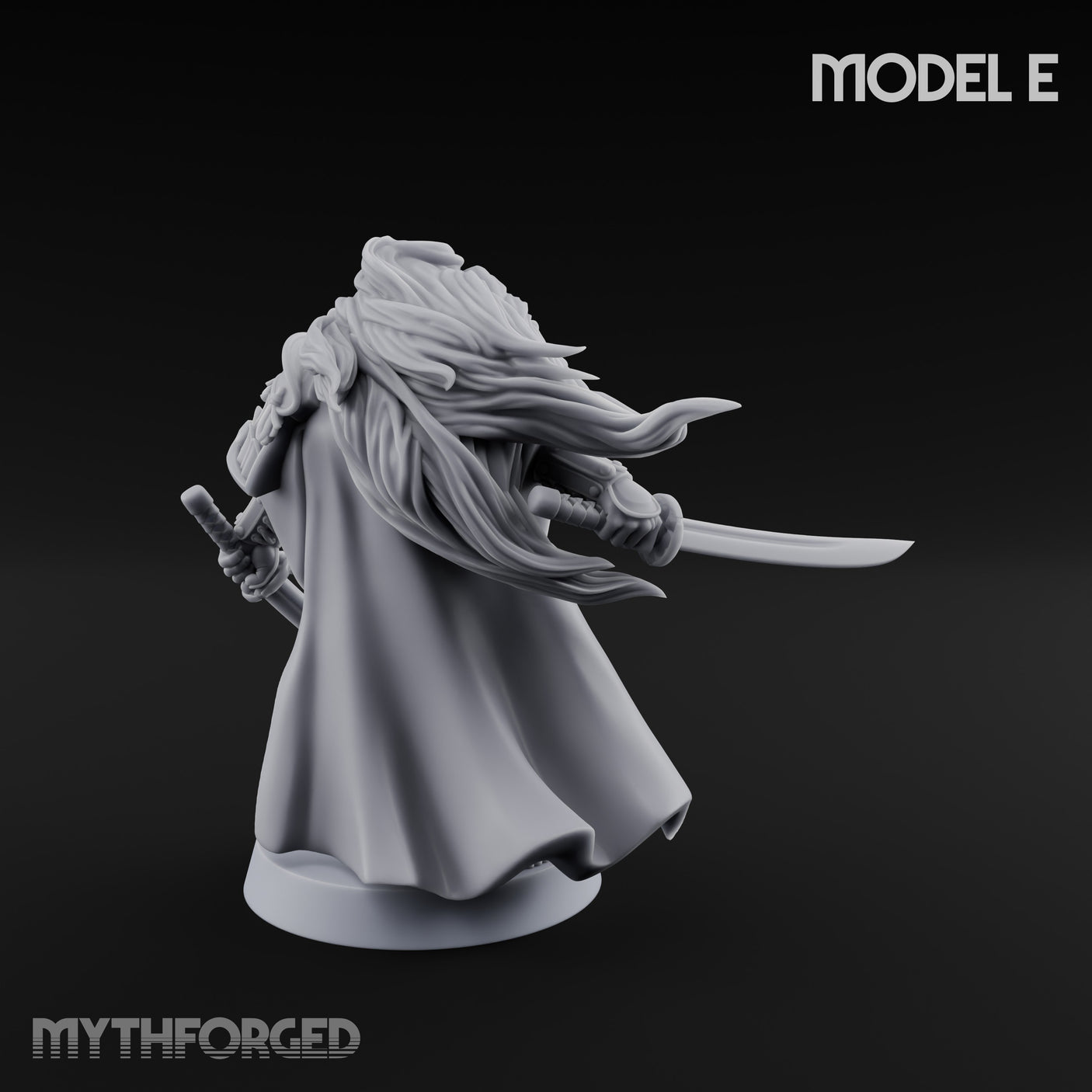 Katana Swinging Samurai Warrior E Miniature for Dungeons and Dragons, Pathfinder or other TTRPGs