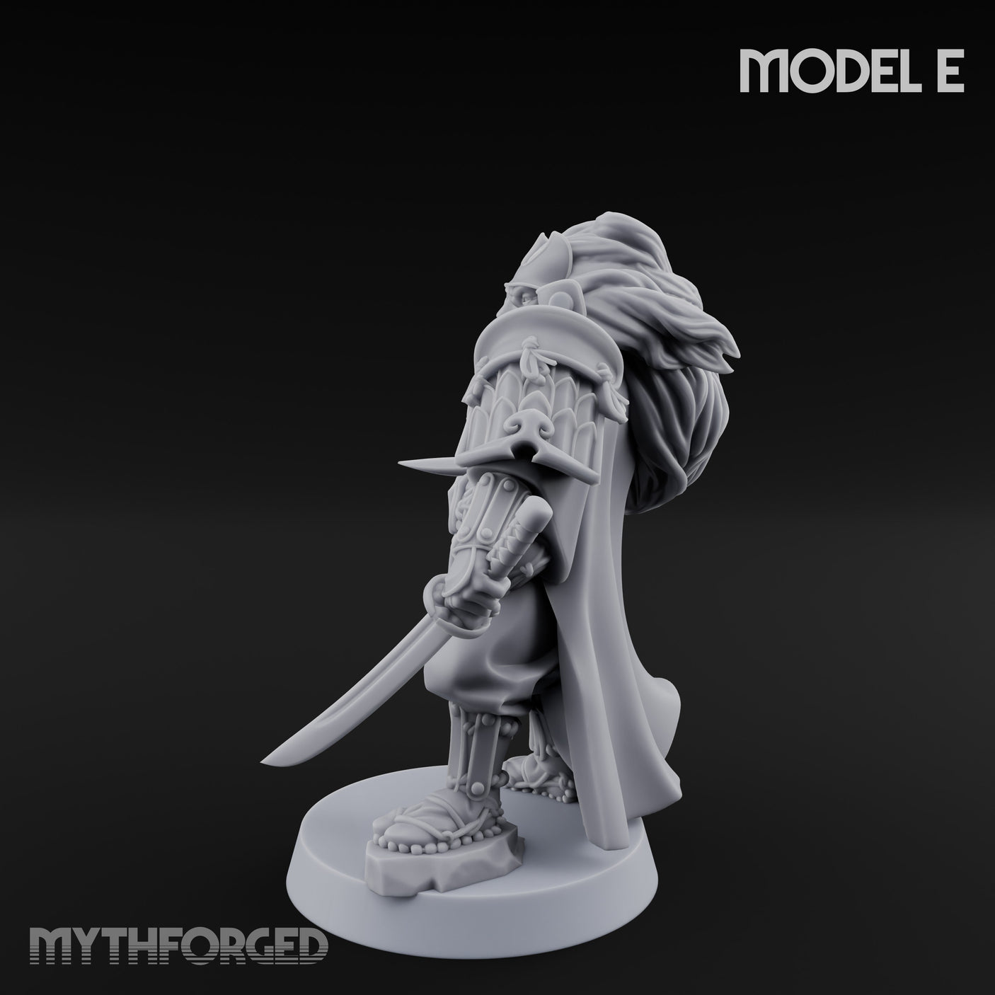 Katana Swinging Samurai Warrior E Miniature for Dungeons and Dragons, Pathfinder or other TTRPGs