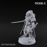 Katana Swinging Samurai Warrior E Miniature for Dungeons and Dragons, Pathfinder or other TTRPGs