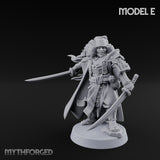 Katana Swinging Samurai Warrior E Miniature for Dungeons and Dragons, Pathfinder or other TTRPGs
