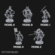 Katana Swinging Samurai Warriors Miniature for Dungeons and Dragons, Pathfinder or other TTRPGs
