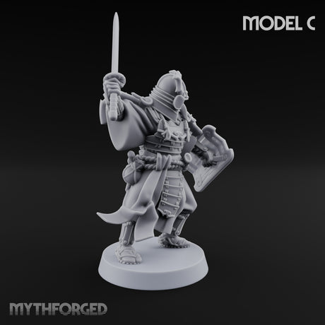 Katana Swinging Samurai Warriors Miniature for Dungeons and Dragons, Pathfinder or other TTRPGs