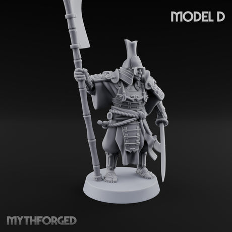 Katana Swinging Samurai Warriors Miniature for Dungeons and Dragons, Pathfinder or other TTRPGs