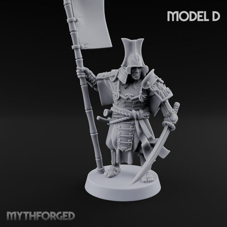Katana Swinging Samurai Warriors Miniature for Dungeons and Dragons, Pathfinder or other TTRPGs