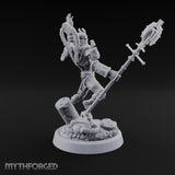 Ankh Raised, Bones Rattled Skeleton Ankh Warrior C