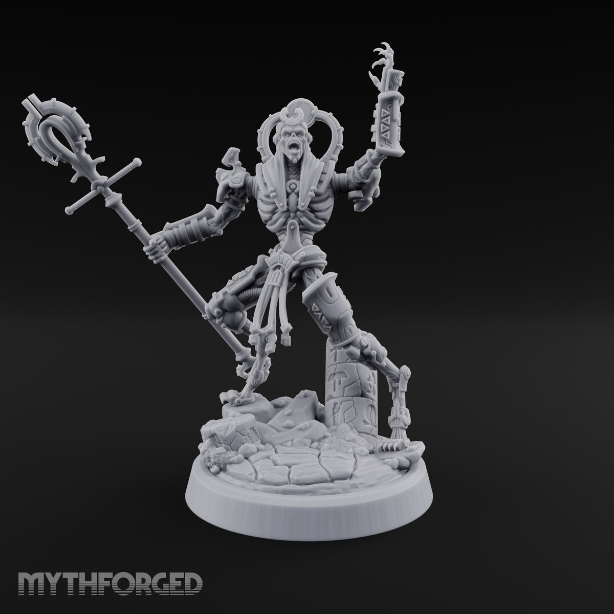 Ankh Raised, Bones Rattled Skeleton Ankh Warrior C