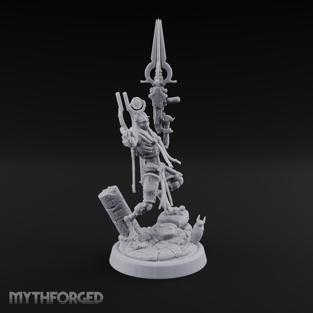 Ankh Raised, Bones Rattled Skeleton Ankh Warrior E
