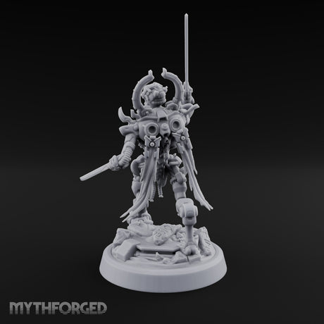 Crescent Crown, Wires Exposed Mummy Cybernetic Blade Warrior A