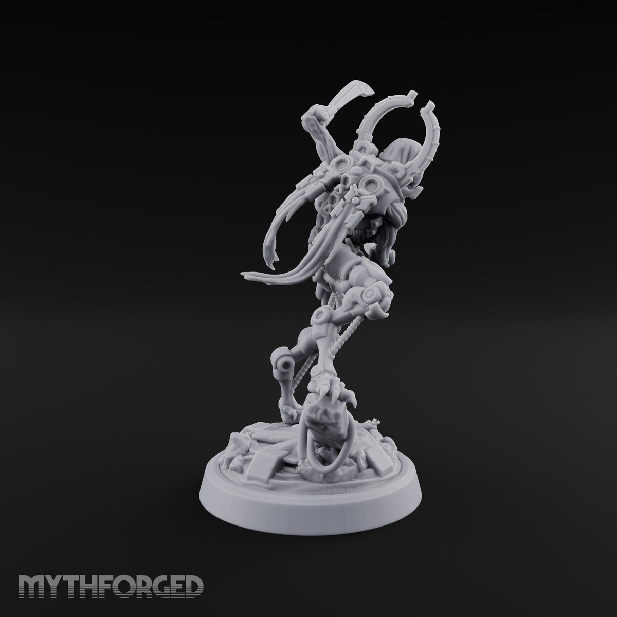 Crescent Crown, Wires Exposed Mummy Cybernetic Blade Warrior B