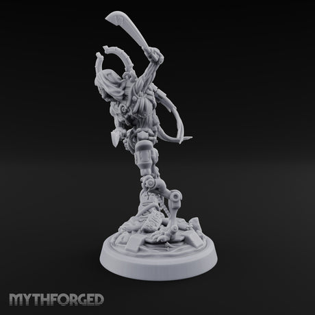 Crescent Crown, Wires Exposed Mummy Cybernetic Blade Warrior B