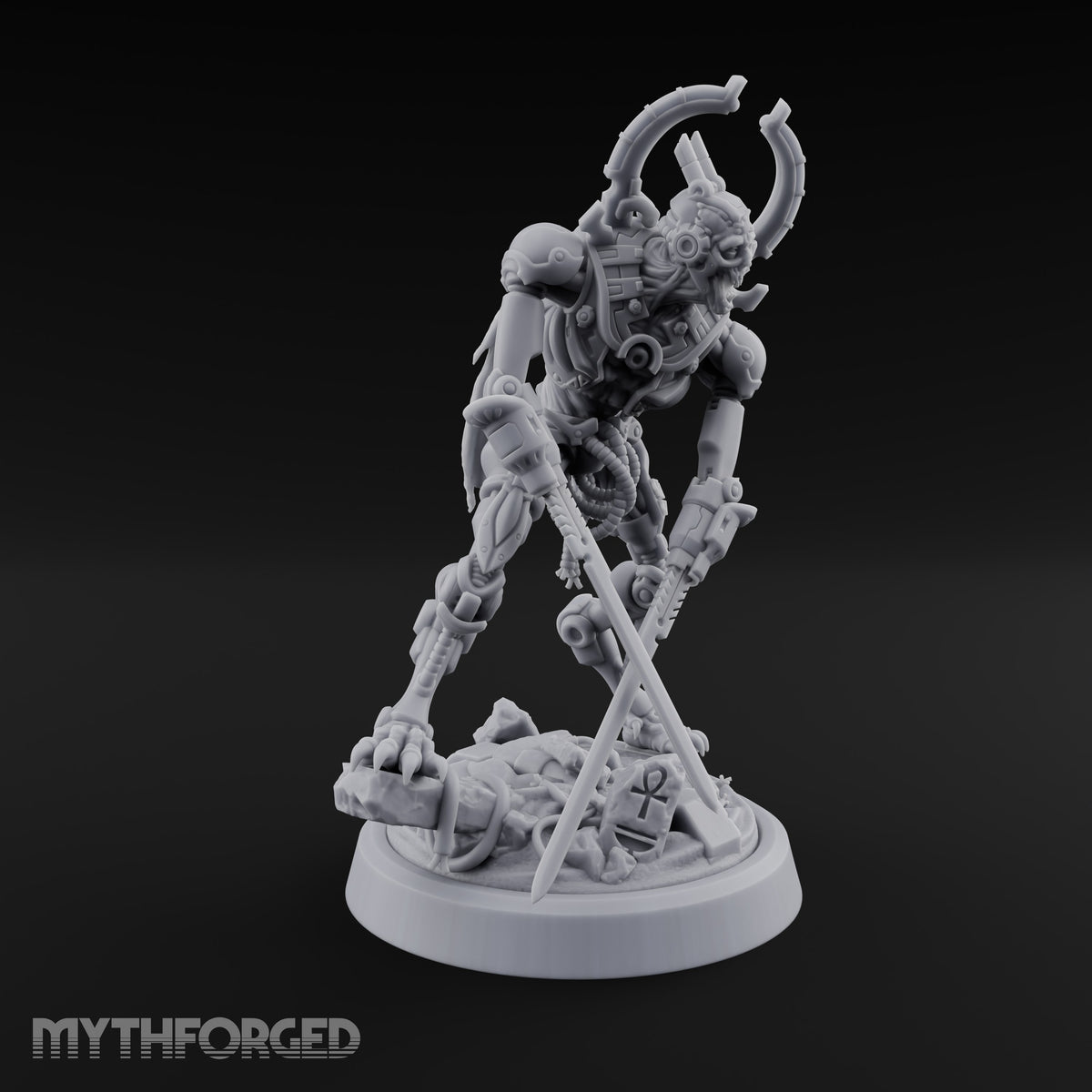 Crescent Crown, Wires Exposed Mummy Cybernetic Blade Warriors — C