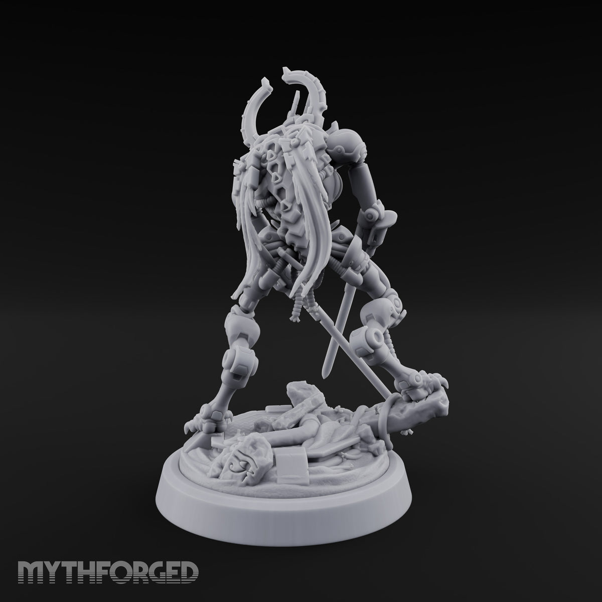Crescent Crown, Wires Exposed Mummy Cybernetic Blade Warrior C