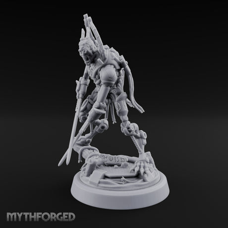 Crescent Crown, Wires Exposed Mummy Cybernetic Blade Warrior C