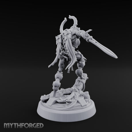 Crescent Crown, Wires Exposed Mummy Cybernetic Blade Warrior D
