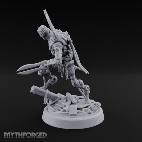 Crescent Crown, Wires Exposed Mummy Cybernetic Blade Warrior D