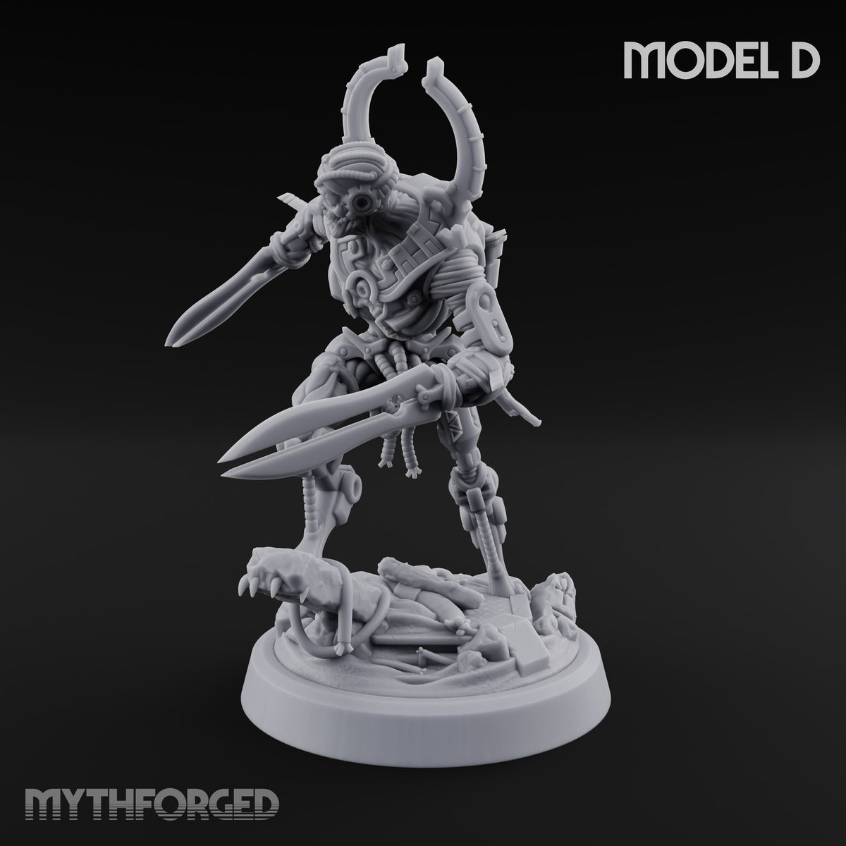 Crescent Crown, Wires Exposed Mummy Cybernetic Blade Warriors — D