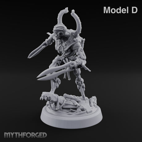 Crescent Crown, Wires Exposed Mummy Cybernetic Blade Warriors — D