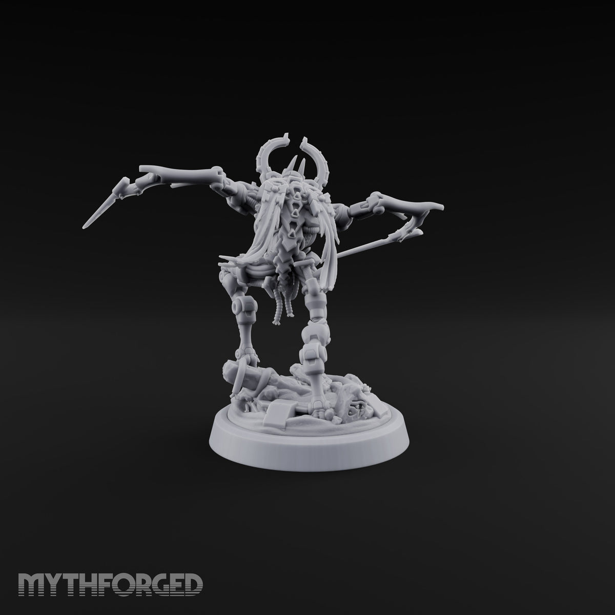 Crescent Crown, Wires Exposed Mummy Cybernetic Blade Warrior E