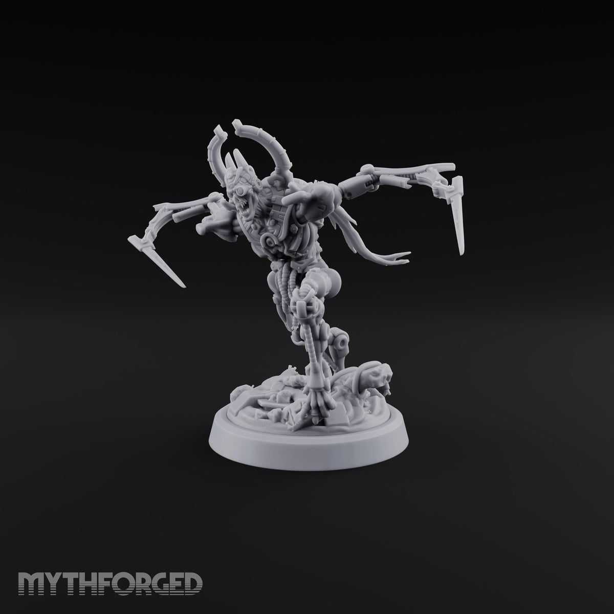 Crescent Crown, Wires Exposed Mummy Cybernetic Blade Warrior E