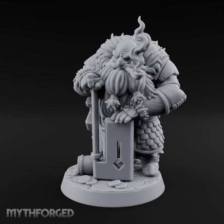Guarding the Strongbox Dwarf Merchant