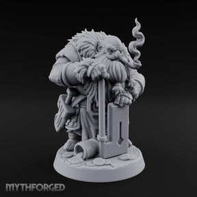 Guarding the Strongbox Dwarf Merchant