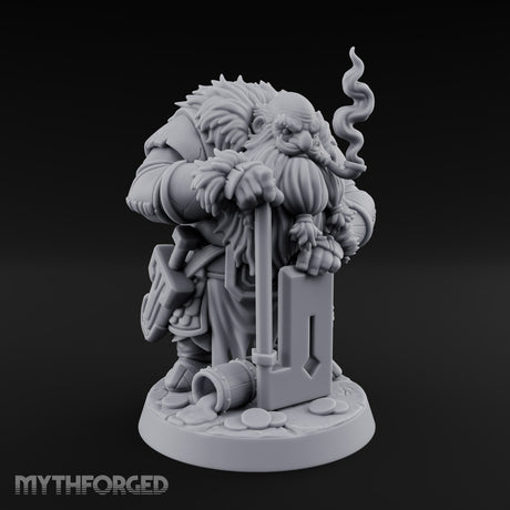 Guarding the Strongbox Dwarf Merchant