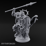 Spear Hoisted High Leonin Warrior Miniature for Dungeons and Dragons, Pathfinder or other TTRPGs