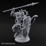Spear Hoisted High Leonin Warrior Miniature for Dungeons and Dragons, Pathfinder or other TTRPGs