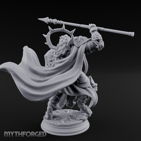 Spear Hoisted High Leonin Warrior Miniature for Dungeons and Dragons, Pathfinder or other TTRPGs