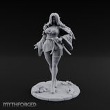 Kimono Flowing Swords Sheathed Human Samurai Miniature for Dungeons and Dragons, Pathfinder or other TTRPGs