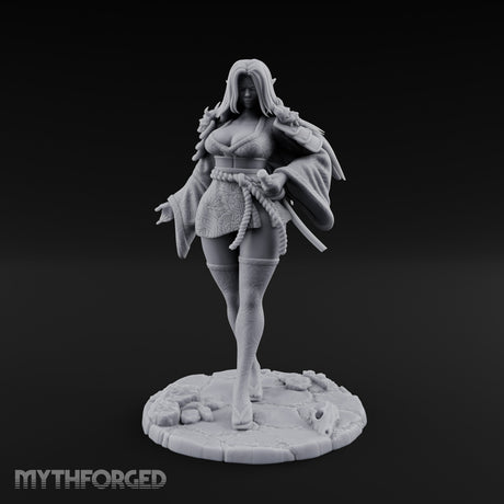 Kimono Flowing Swords Sheathed Human Samurai Miniature for Dungeons and Dragons, Pathfinder or other TTRPGs