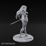Kimono Flowing Swords Sheathed Human Samurai Miniature for Dungeons and Dragons, Pathfinder or other TTRPGs
