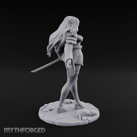Kimono Flowing Swords Sheathed Human Samurai Miniature for Dungeons and Dragons, Pathfinder or other TTRPGs