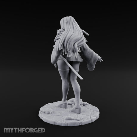 Kimono Flowing Swords Sheathed Human Samurai Miniature for Dungeons and Dragons, Pathfinder or other TTRPGs