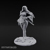 Kimono Flowing Swords Sheathed Human Samurai Miniature for Dungeons and Dragons, Pathfinder or other TTRPGs