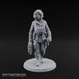 Kit Bag Lugging Pistol Swinging Human Resistance Fighter Miniature for Dungeons and Dragons, Pathfinder or other TTRPGs
