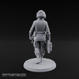 Kit Bag Lugging Pistol Swinging Human Resistance Fighter Miniature for Dungeons and Dragons, Pathfinder or other TTRPGs