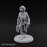 Kit Bag Lugging Pistol Swinging Human Resistance Fighter Miniature for Dungeons and Dragons, Pathfinder or other TTRPGs