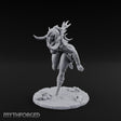 Knee Raised Charging Tiefling Warrior Miniature for Dungeons and Dragons, Pathfinder or other TTRPGs