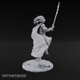 Knee Rising Sword Aloft Human Warrior Miniature for Dungeons and Dragons, Pathfinder or other TTRPGs