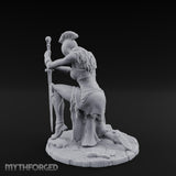 Kneeling In Prayer Human Paladin Miniature for Dungeons and Dragons, Pathfinder or other TTRPGs