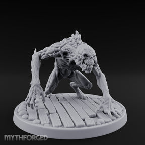 Knuckle Dragging Fang Baring Ghoul Miniature for Dungeons and Dragons, Pathfinder or other TTRPGs