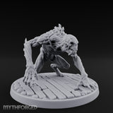 Knuckle Dragging Fang Baring Ghoul Miniature for Dungeons and Dragons, Pathfinder or other TTRPGs