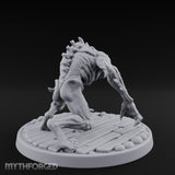 Knuckle Dragging Fang Baring Ghoul Miniature for Dungeons and Dragons, Pathfinder or other TTRPGs