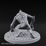 Knuckle Dragging Fang Baring Ghoul Miniature for Dungeons and Dragons, Pathfinder or other TTRPGs